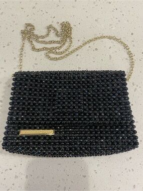 NWOT Black Beaded Purse